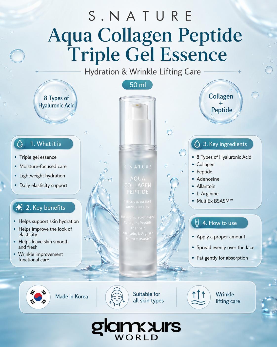 S NATURE Aqua Collagen Peptide Essence 50ml